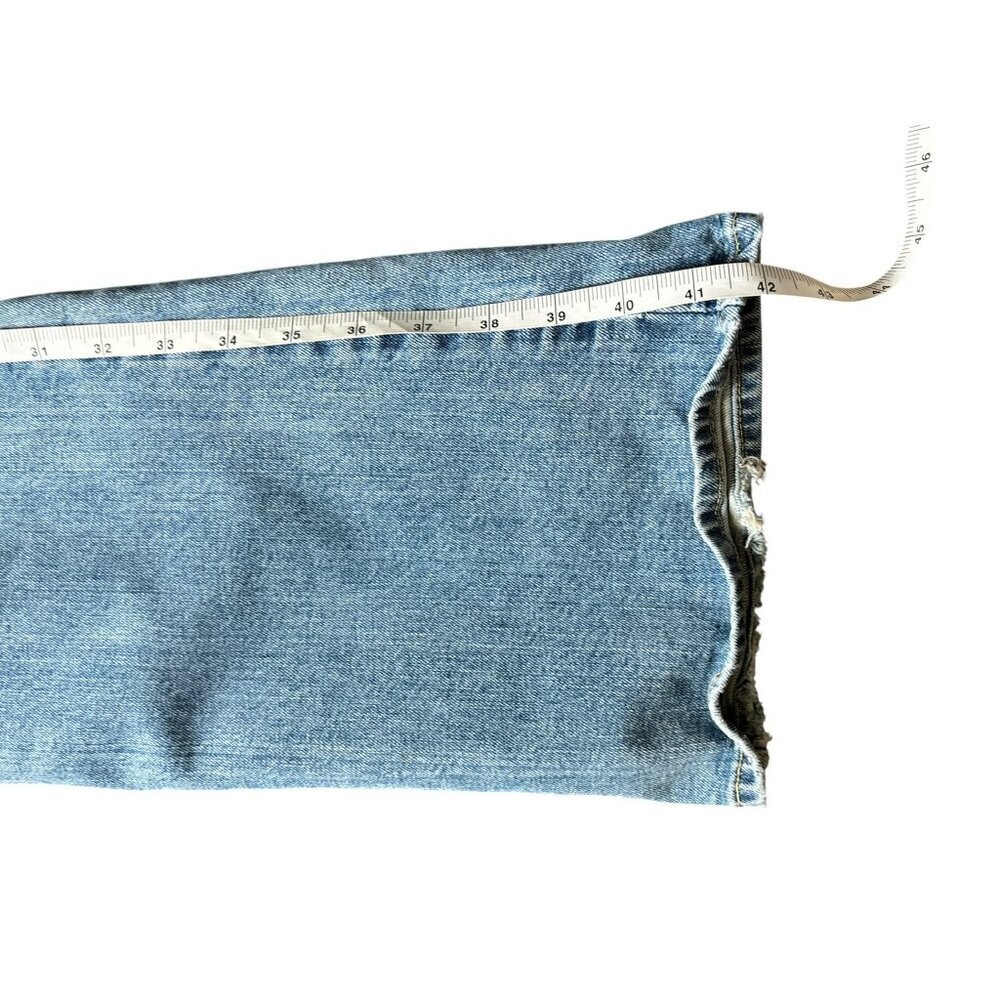 Old Navy Women's Blue Y2K Era Light-Wash, Low-Rise Flare Jeans - Picture 6 of 6